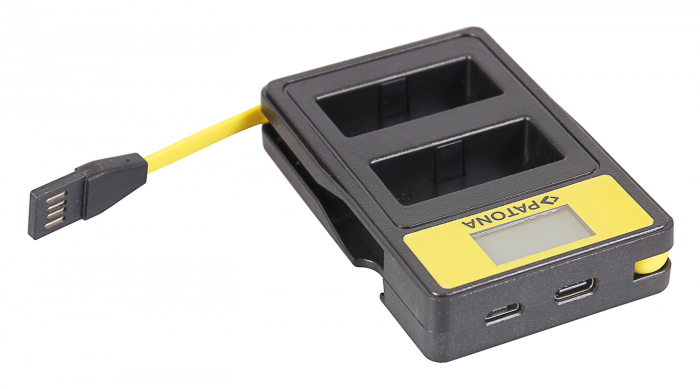 Incarcator Smart Dual LCD USB pentru acumulator Fuji NP-W126 Patona [7]