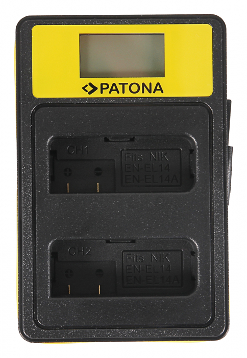 Incarcator Smart Dual LCD USB pentru acumulator Nikon EN-EL14 Patona [2]