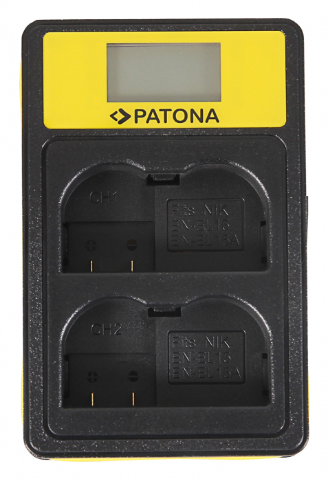 Incarcator Smart Dual LCD USB pentru acumulator Nikon EN-EL15 Patona [2]