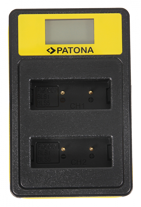 Incarcator Smart Dual LCD USB pentru acumulator Olympus PS-BLS1 Patona [2]