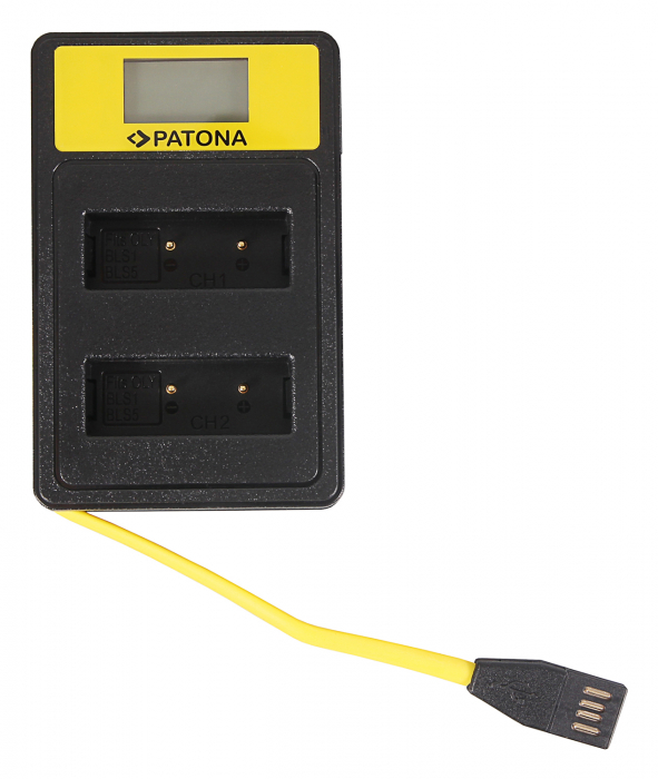 Incarcator Smart Dual LCD USB pentru acumulator Olympus PS-BLS1 Patona [6]