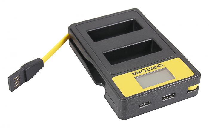 Incarcator Smart Dual LCD USB pentru acumulator Olympus PS-BLS1 Patona [7]