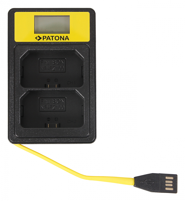 Incarcator Smart Dual LCD USB pentru acumulator Sony NP-FZ100 Patona [6]