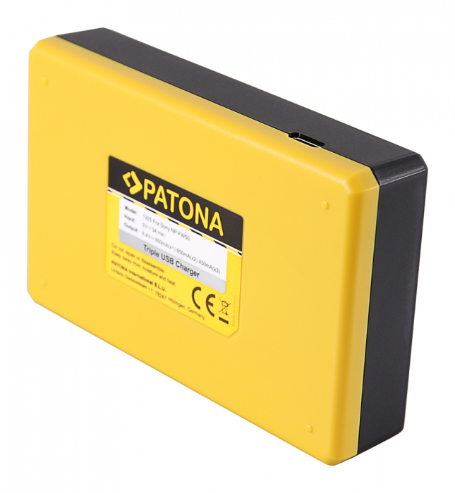 Incarcator triplu USB pentru acumulator Sony NP-FW50 Patona [3]