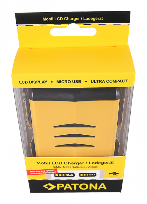 Incarcator USB cu LCD pentru baterii AA / AAA Patona [7]
