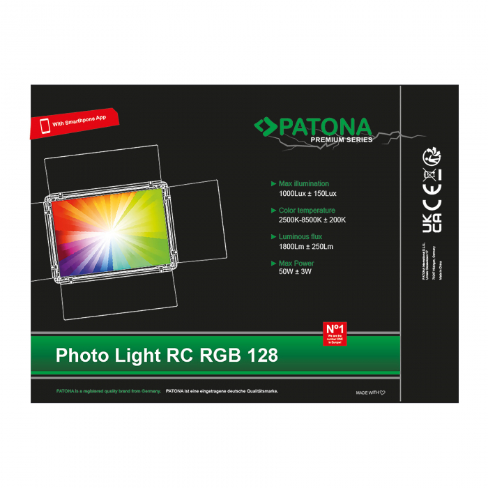 Lampa foto RGB-128AS cu control prin aplicatie Patona Premium [7]