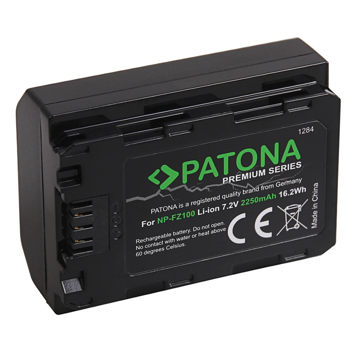 Pachet 2x Acumulator Patona Premium Sony NP-FZ100 pentru Alpha 9, Alpha 7RM3, 7M3, A7 R III si Microfibra Smardy [2]