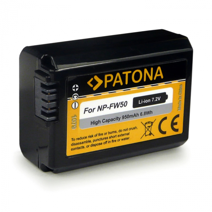 Pachet 2x Acumulator Patona Sony NP-FW50 pentru NEX-5A NEX-5D 950mAh [2]