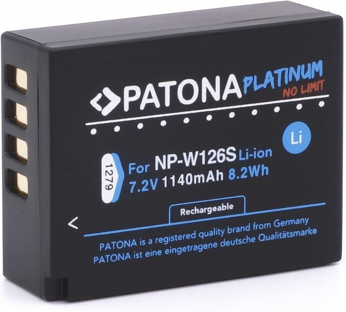 Pachet Incarcator Dual LCD USB si 2x Acumulatori Patona Platinum NP-W126 pentru Fuji X-T1 X-T3 [2]