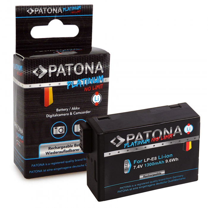 Pachet Incarcator Dual LCD USB si 2x Acumulator Patona Platinum LP-E8 pentru Canon EOS 550D, 600D, 700D [4]