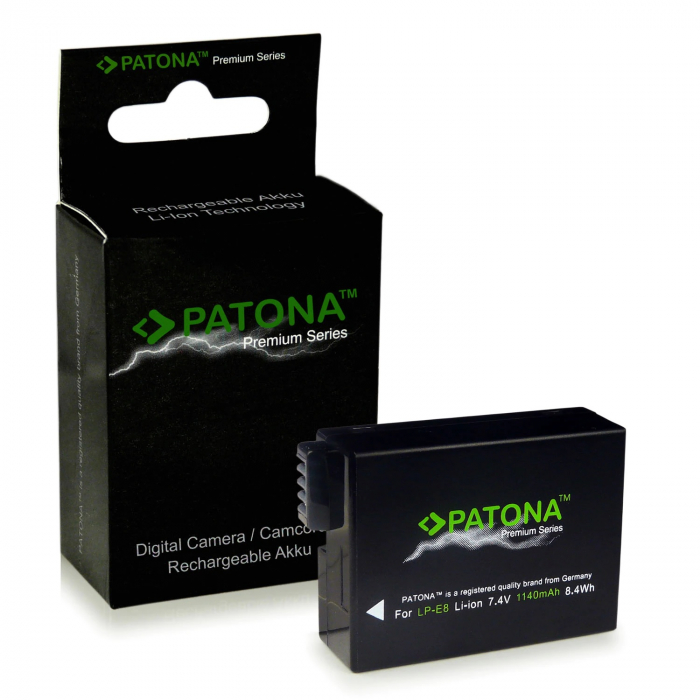 Pachet Incarcator Dual LCD USB si 2x Acumulator Patona Premium LP-E8 pentru Canon EOS 550D, 600D, 700D [3]