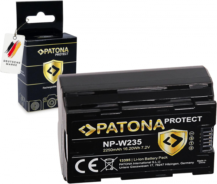 Pachet Incarcator Dual LCD USB si 2x Acumulatori Patona Protect NP-W235 pentru Fujifilm X-T4 XT4 [2]
