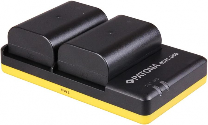Pachet Incarcator Dual USB si 2 x Acumulatori Patona DMW-BLF19E pentru Panasonic Lumix DC-GH5 DMC-GH4 [4]