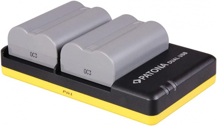 Pachet Incarcator Dual USB si 2 x Acumulatori Patona EN-EL3e pentru Nikon D700 D300 [4]
