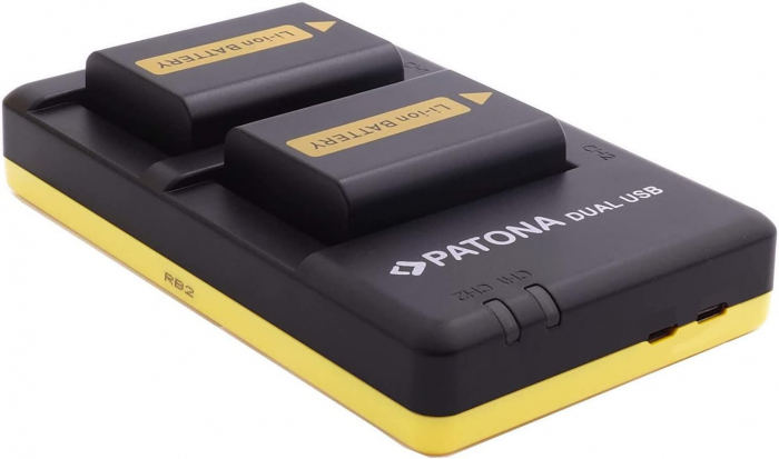 Pachet Incarcator Dual USB si 2 x Acumulatori Patona NP-FW50 pentru Sony NEX.3 NEX.5 [3]