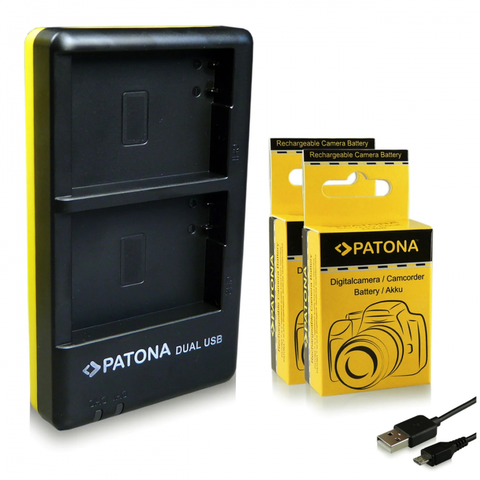 Pachet Incarcator Dual USB si 2x Acumulator Patona pentru Canon NB-10L [3]