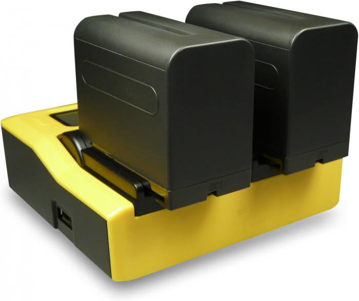 Pachet Incarcator Patona Dual LCD, 2x Acumulatori Patona NP-F970 pentru Sony DSR-200, MVC-FD200, DCR-TR7000 [2]