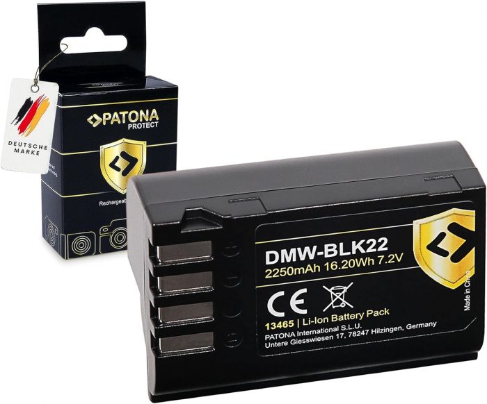 Pachet Incarcator Patona Dual LCD USB, 2 x Acumulatori Patona Protect pentru Panasonic DMW-BLK22 [4]