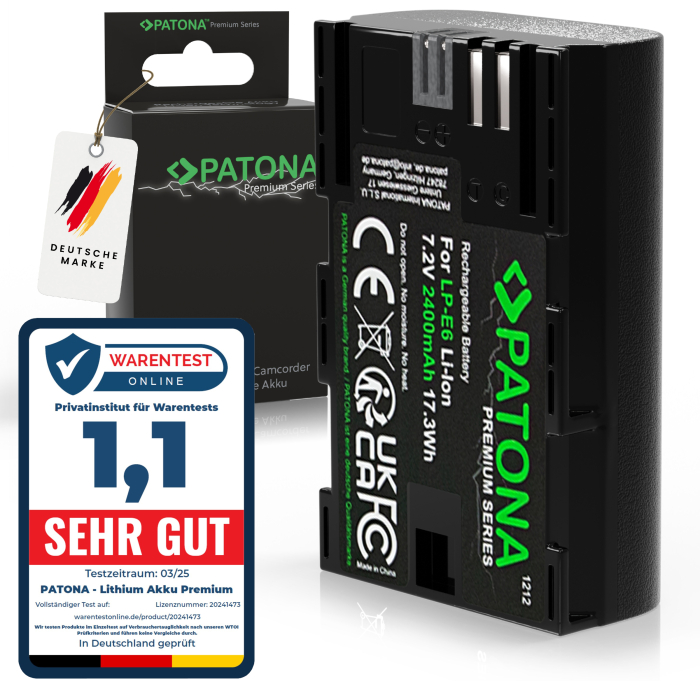Pachet Incarcator Patona Dual USB, 2 x Acumulatori Patona Premium LP-E6 pentru Canon 7D 6D 5D Mark II III EOS R [2]