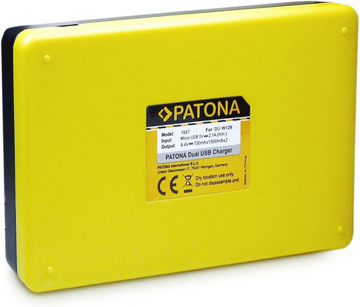 Pachet Incarcator Patona Dual USB, 2 x Acumulatori Patona Protect NP-W126S pentru Fujifilm FinePix X-T1, X-T3 [6]