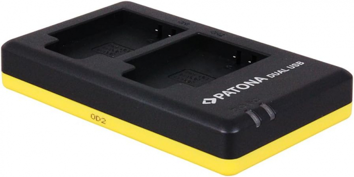 Pachet Incarcator Patona Dual USB, 2x Acumulator Patona Premium Li-90B pentru Olympus Tough TG1, TG6 [3]