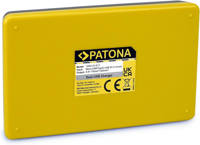 Pachet Incarcator Patona Dual USB, 2x Acumulator Patona Premium LP-E17 pentru Canon EOS 750D, 760D [5]