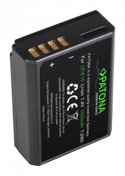 Pachet Incarcator Patona Dual USB, 2x Acumulatori Patona Premium pentru Canon LP-E10 [6]