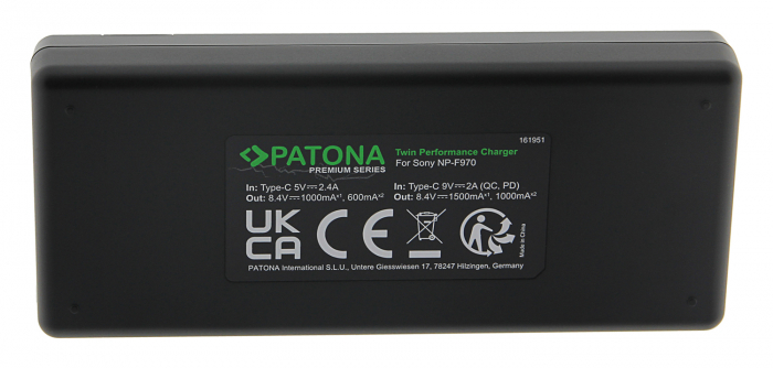 Pachet Incarcator Patona Premium Dual Performance PD, 2 x Acumulatori Patona Premium pentru Sony NP-F750 [4]