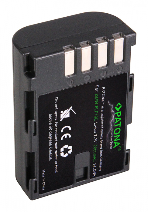 Pachet Incarcator Patona Premium Dual Performance PD LCD port USB-C, 2 x Acumulatori Patona Premium DMW-BLF19 pentru Panasonic Lumix DMC-GH3 GH3A GH4 [7]