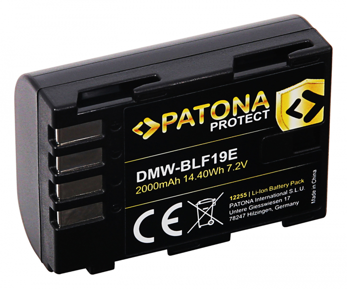 Pachet Incarcator Patona Premium Dual Performance PD LCD port USB-C, 2 x Acumulatori Patona Protect DMW-BLF19 pentru Panasonic Lumix DMC-GH3 GH3A GH4 [6]