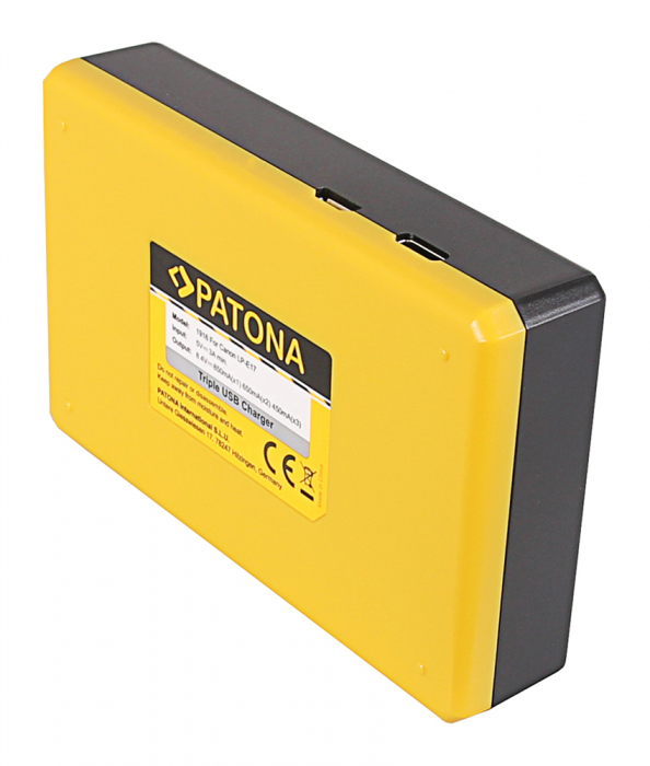 Pachet Incarcator Patona Triplu USB, 3x Acumulatori Patona Platinum LP-E17 pentru Canon EOS 750D, 760D [3]