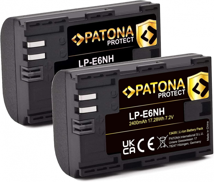 Pachet Incarcator PD Performance si 2 x Acumulatori Patona Protect LP-E6NH pentru Canon EOS R5 R6 [2]