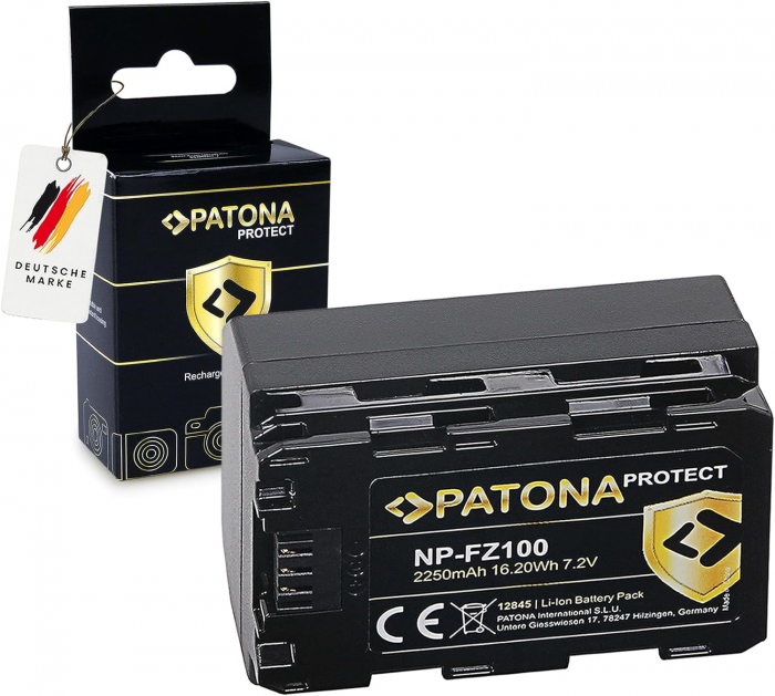 Pachet Incarcator PD Performance si 2 x Acumulatori Patona Protect NP-FZ100 pentru Sony A9 II A7R III [2]