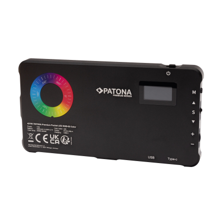 Lumină video de buzunar RGB cu funcție de power bank Patona Premium [3]