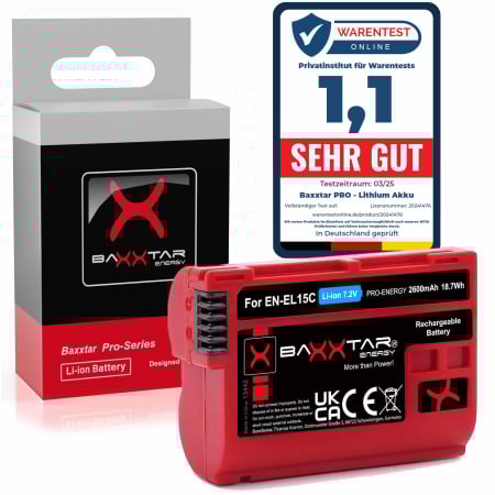 Aparate foto - Acumulator Baxxtar Pro EN-EL15C 2600mAh pentru Nikon Z5 II Z6 II III Z7 II Z8