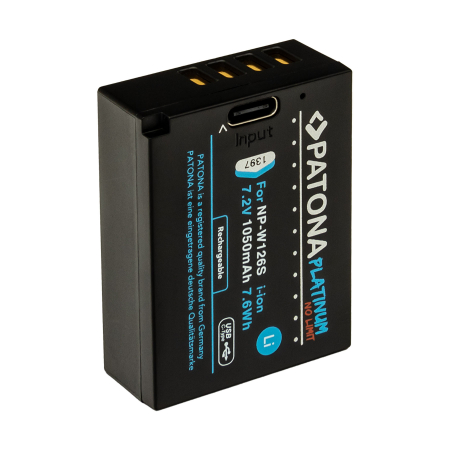 Acumulator cu intrare USB-C pentru Fuji NP-W126S 1050 mAh Patona Platinum [3]