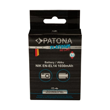 Acumulator cu intrare USB-C pentru Nikon EN-EL14 1030mAh Patona Platinum [7]