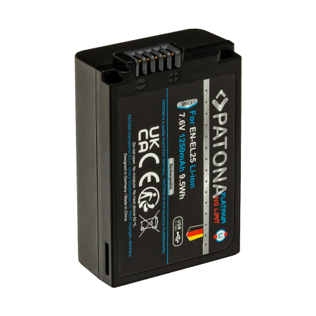 Acumulator cu intrare USB-C pentru Nikon EN-EL25 1250mAh Patona Platinum [3]
