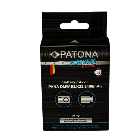 Acumulator cu intrare USB-C pentru Panasonic DMW-BLK22 2400mAh Patona Platinum [7]