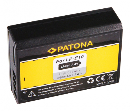 Aparate foto - Acumulator Patona pentru Canon LP-E10 860mAh