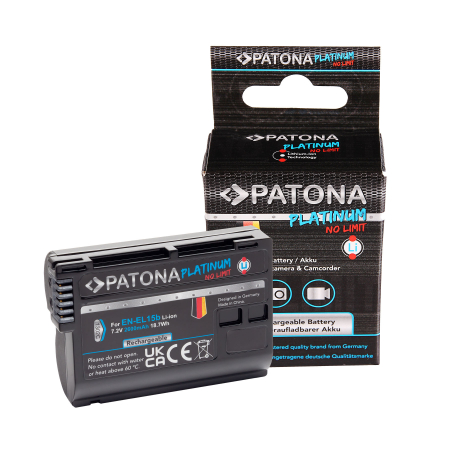 Acumulator Patona Platinum EN-EL15B 2600mAh pentru Nikon D7000 D7100 D600 D610 D800 D800E D810 D850 Z7 V1 [2]