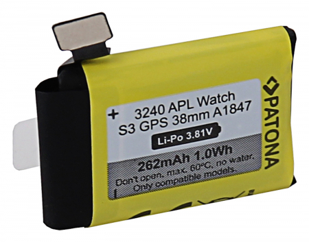 Smartwatch - Acumulator pentru Apple Watch Serie 3 GPS 38mm 262mAh Patona