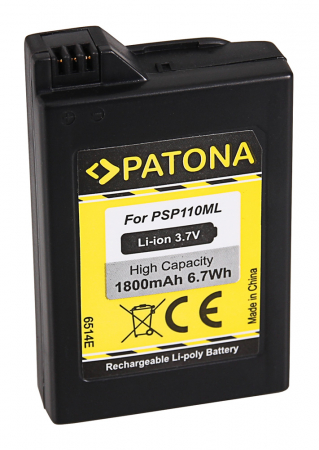Console - Acumulator pentru consola Sony PlayStation PSP Portable PSP-1000 1800mAh Patona
