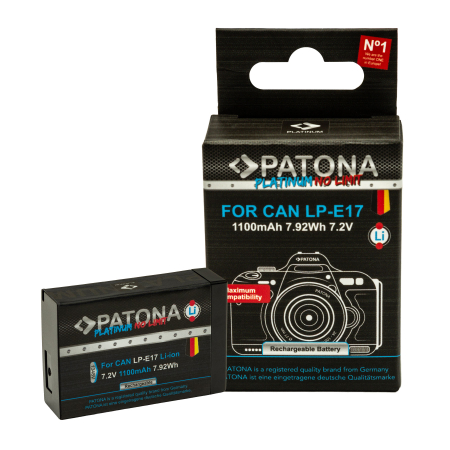 Acumulatori - Acumulator tip Canon LP-E17 1100mAh Patona Platinum decodat