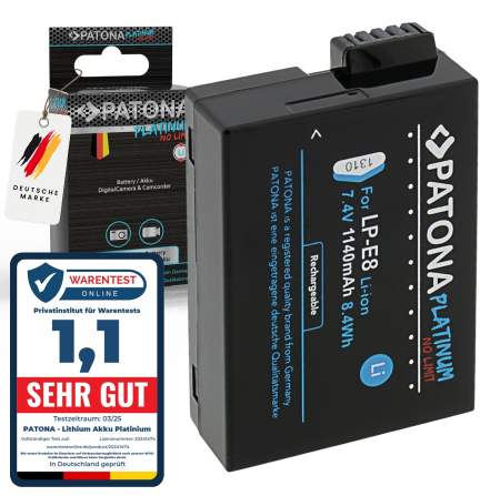 Acumulator tip Canon LP-E8 1140mAh Patona Platinum [0]