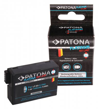 Camere video - Acumulator tip Canon LP-E8 1300mAh Patona Platinum