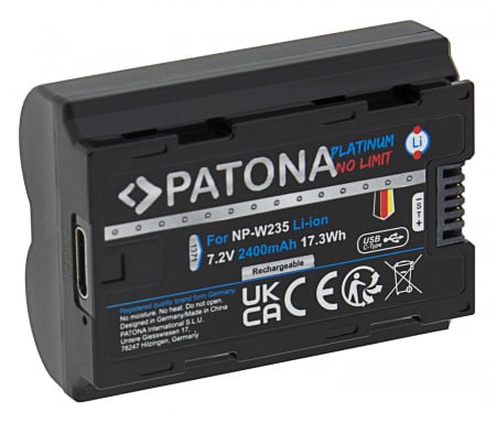 Acumulator tip Fuji NP-W235 cu port USB-C 2400mAh Patona Platinum [1]