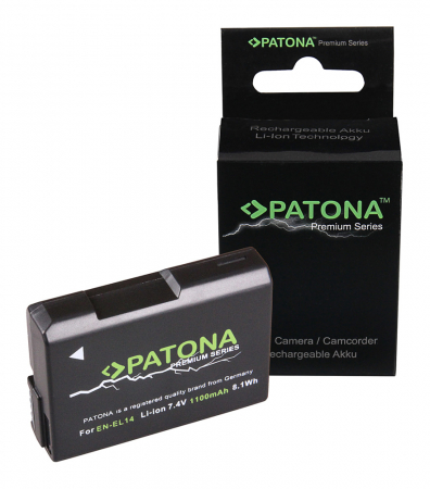Aparate foto - Acumulator tip Nikon EN-EL14 1100mAh Patona Premium