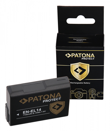 Aparate foto - Acumulator tip Nikon EN-EL14 1100mAh Patona Protect