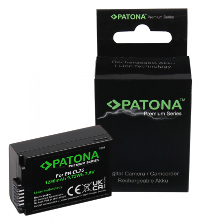 Aparate foto - Acumulator tip Nikon EN-EL25 1280mAh Patona Premium